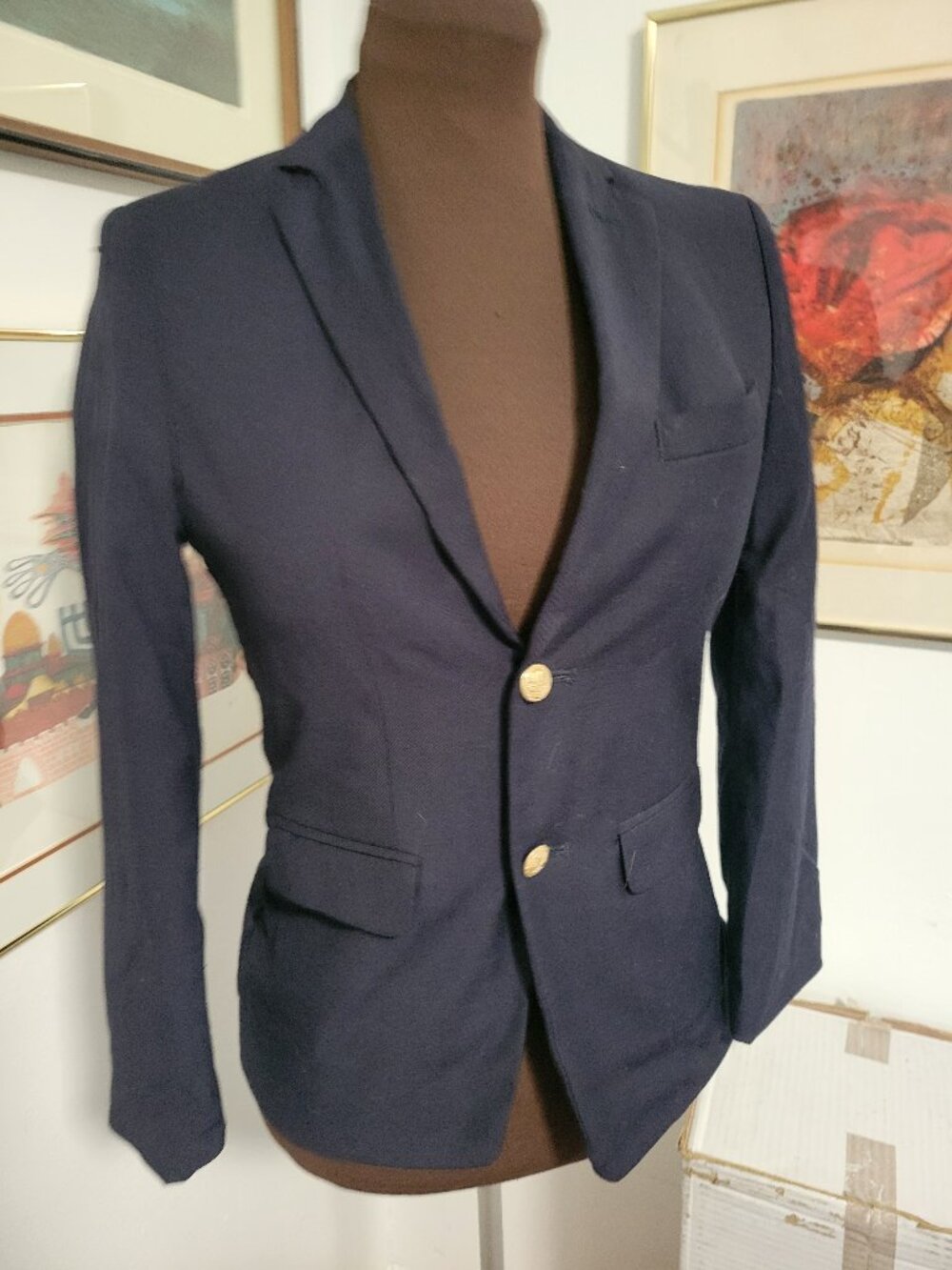 Izod navy Blue Fitted Blazer Size 12